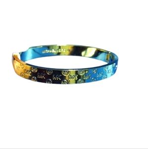 Michael kors brass gold tone signature bracelet NWT MSRP $115